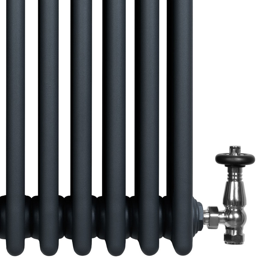 Q-Rax Radiatori Tradizionali 1800x380 Termosifone Antracite Valvole