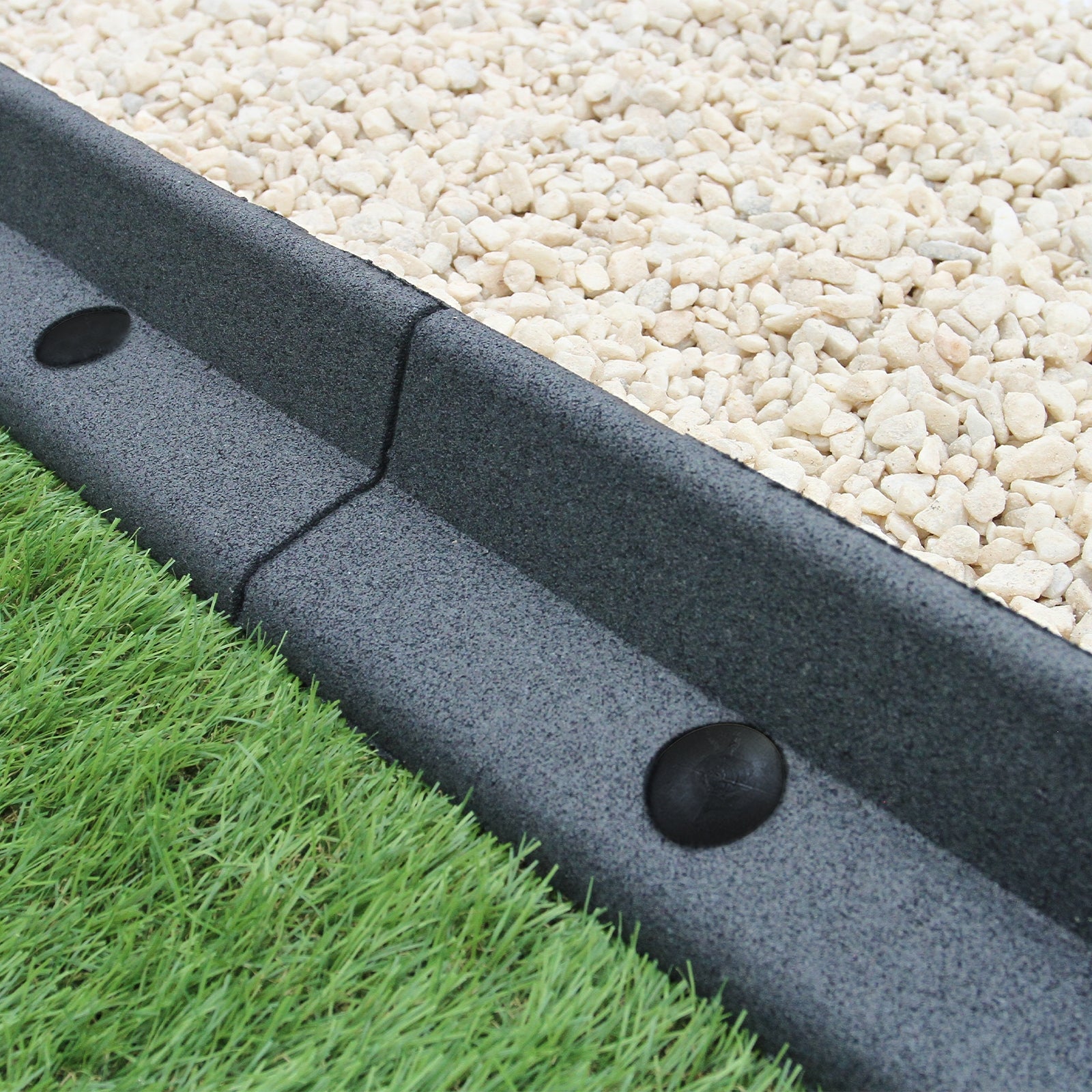 Q-Rax Bordura Giardino Flessibile Grigia 1,2m 4 Pezzi