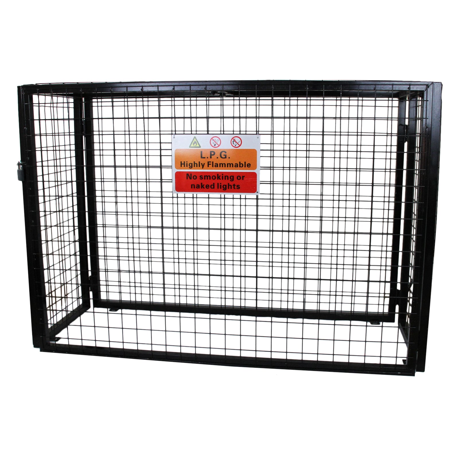 Q-Rax Deposito all'Aperto Gabbia Bombole Gas 1000mm Acciaio 4x19kg