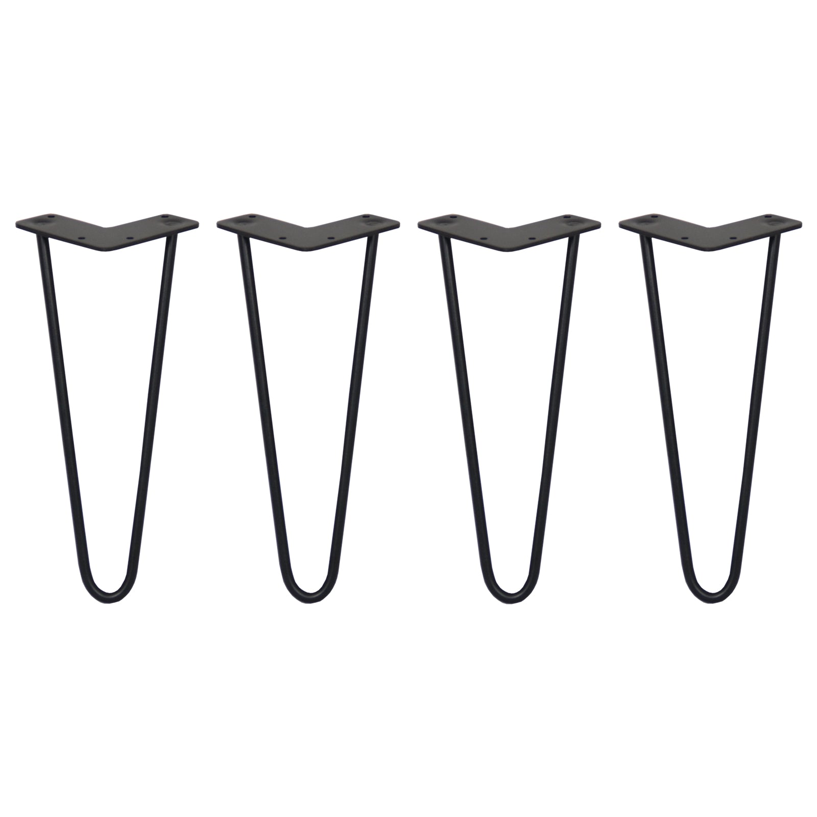 Q-Rax Gambe Per Tavoli a Forcina 30,5 cm Nere 4 Pezzi 10 mm
