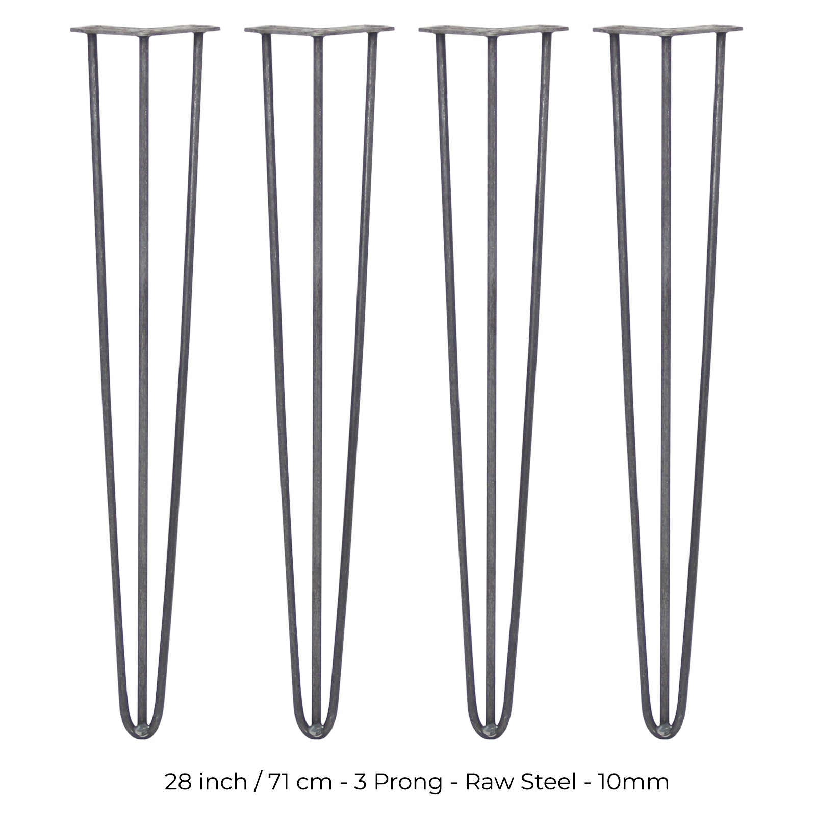 Q-Rax Gambe Per Tavoli 4 forcina 71 cm acciaio naturale