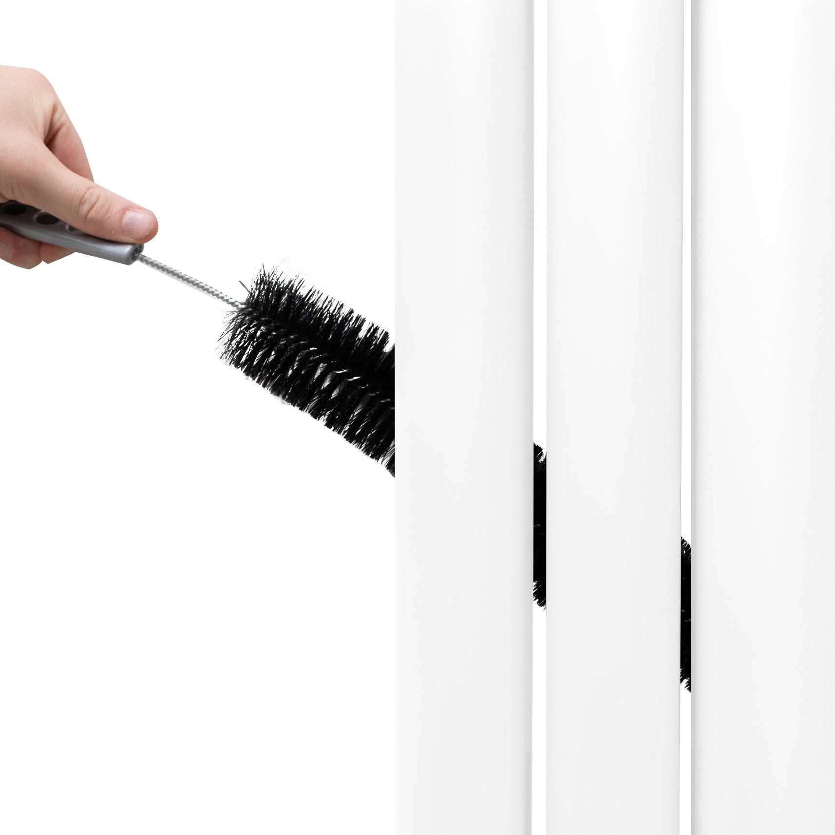 Q-Rax Radiatore Pannello Ovale Specchio 1800x380 Bianco