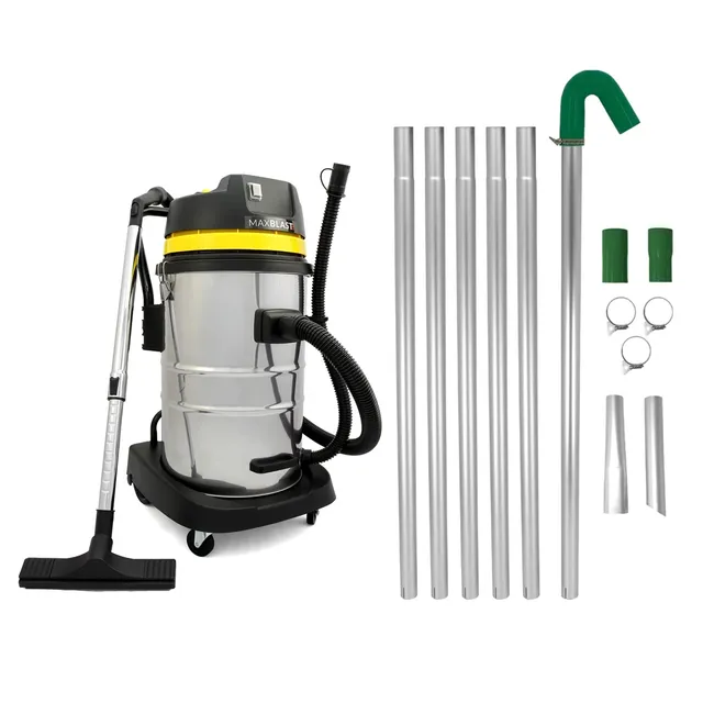 Q-Rax Aspiratore Industriale 50L Solidi Liquidi 1400W Kit