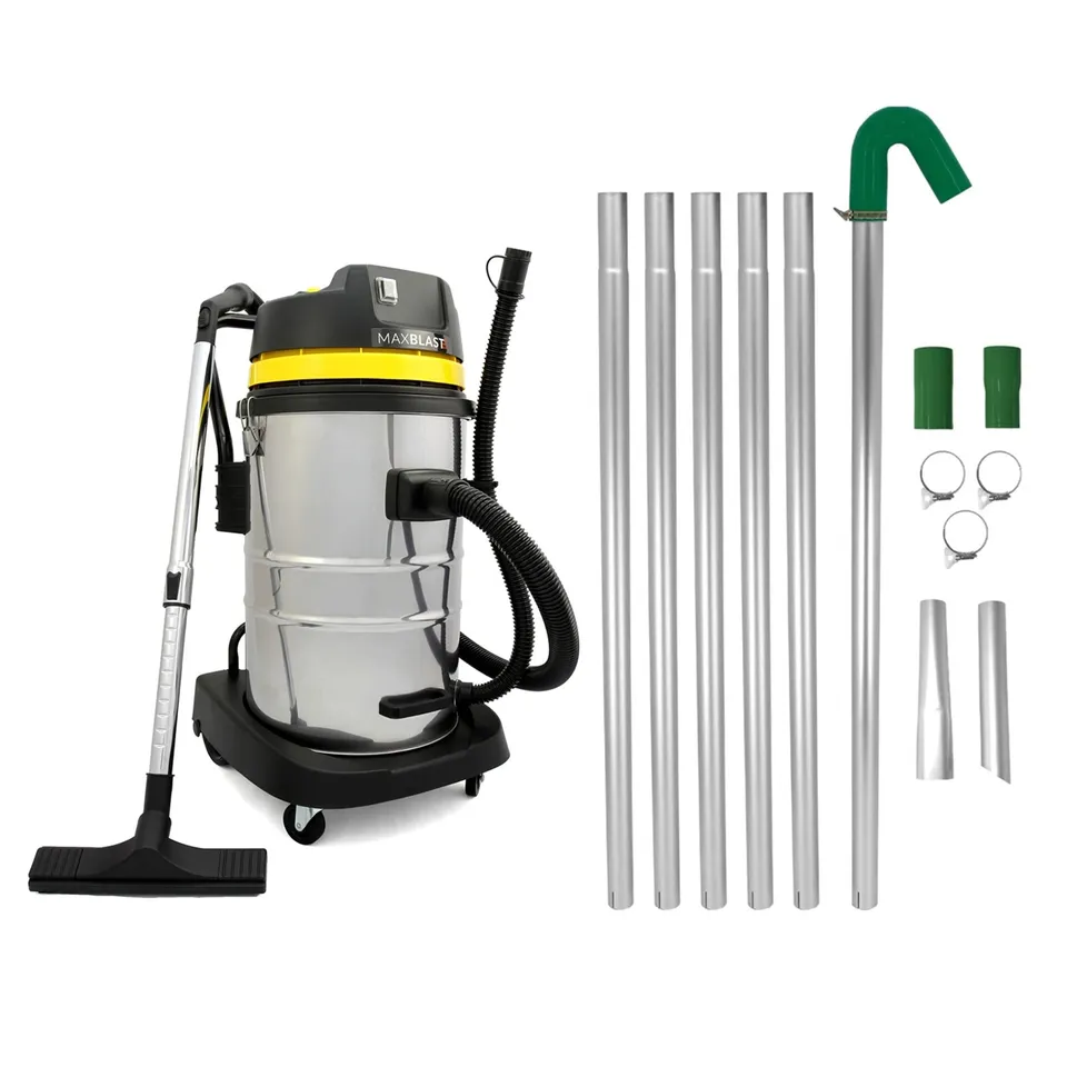 Q-Rax Aspiratore Industriale 50L Solidi Liquidi 1400W Kit
