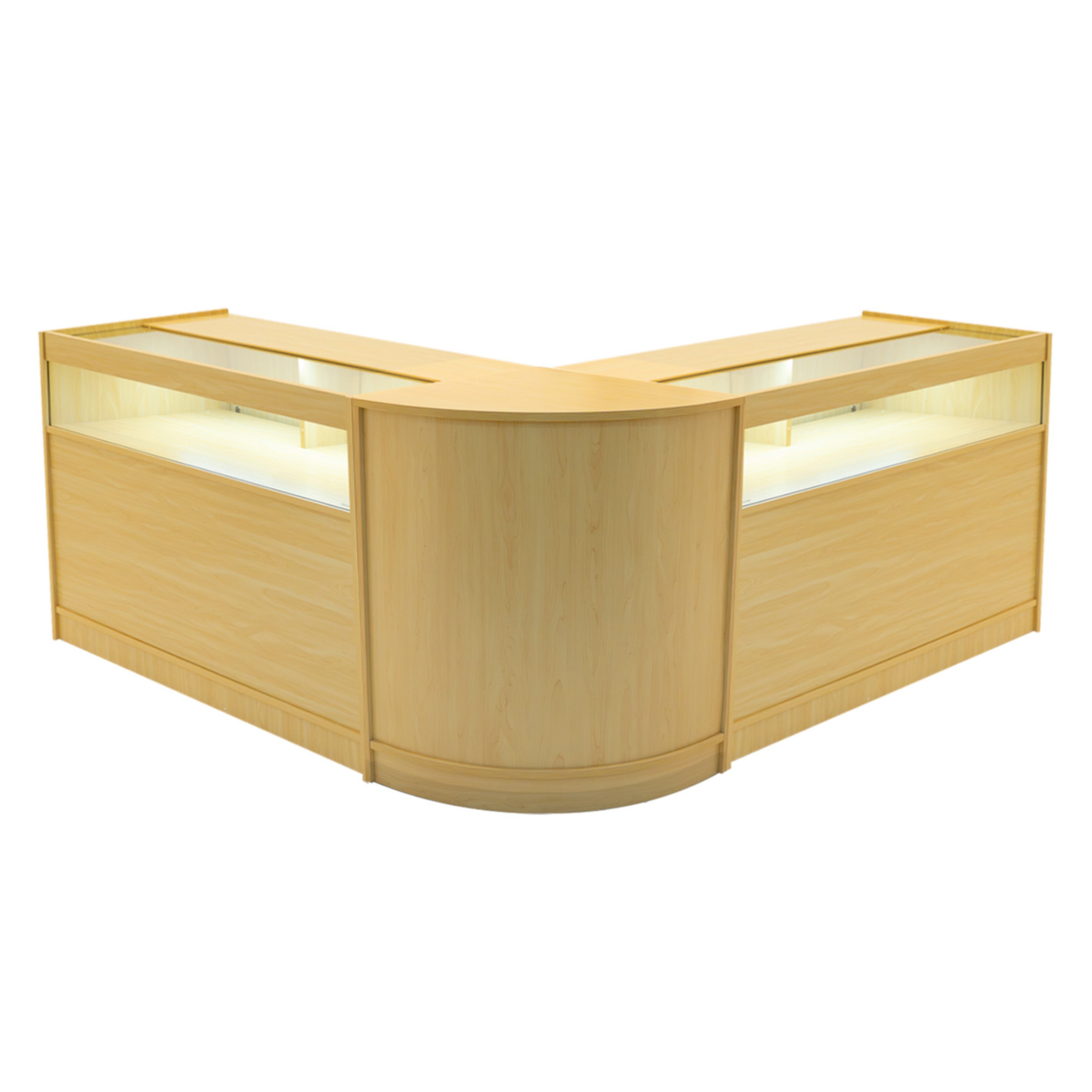 Q-Rax Iris Set B1200 CM60 bancone negozio LED acero
