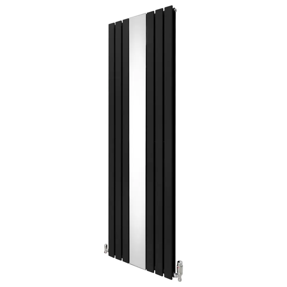 Q-Rax Radiatore Specchio 1800x565 Nero Valvole