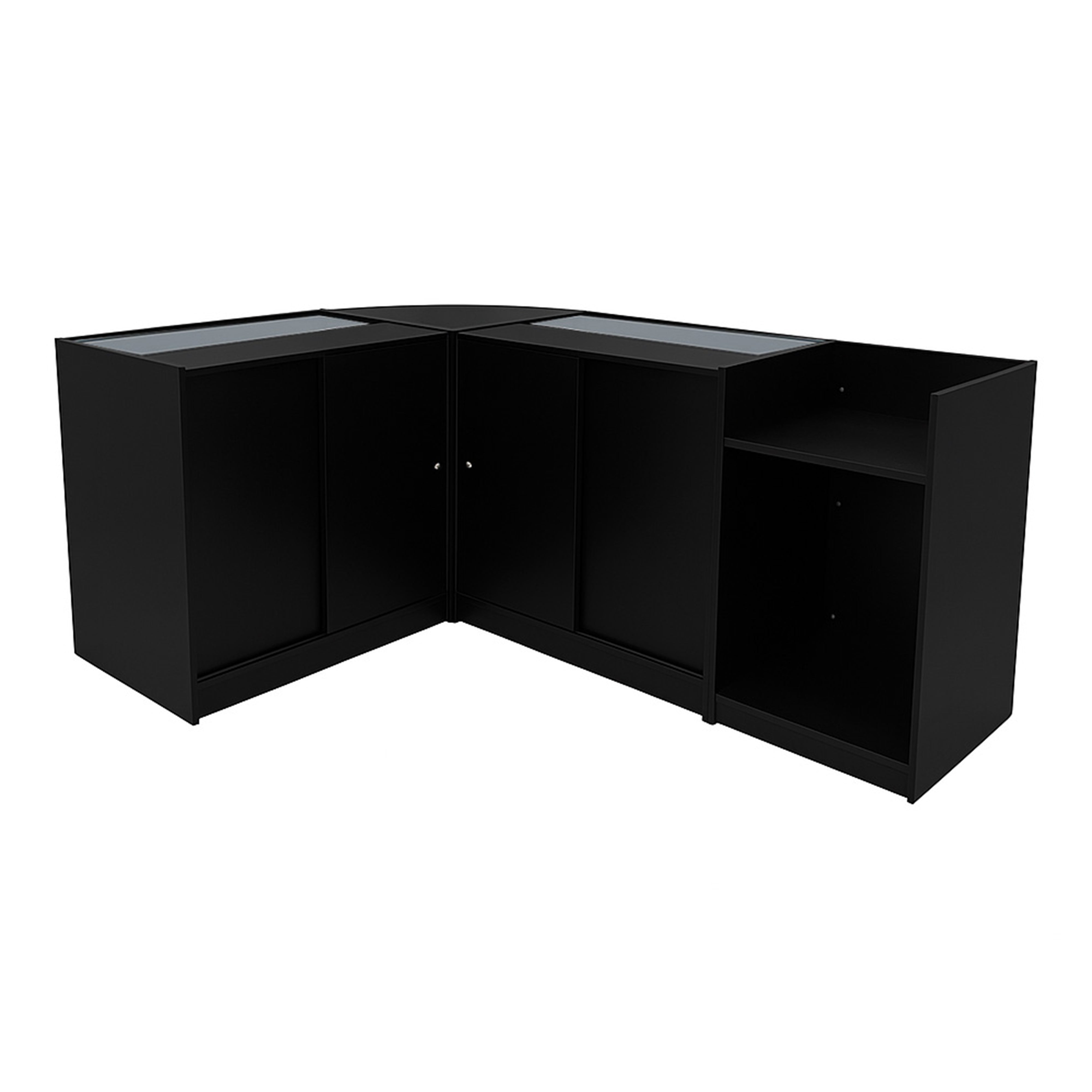 Q-Rax Astro Set Banconi Negozio LED Nero con Vetrina K900