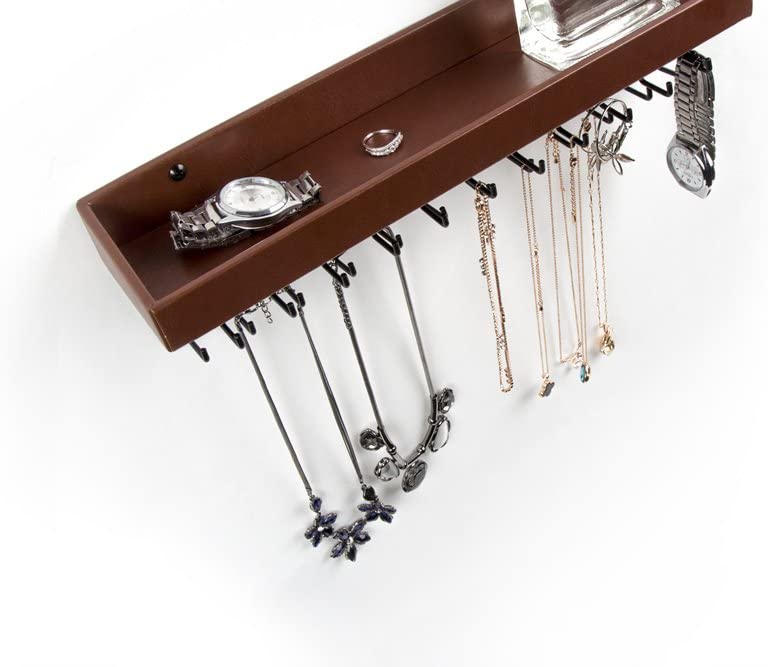 Jackcube Design Organizer Gioielli Parete 23 Ganci Marrone