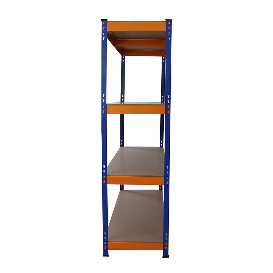 Q-Rax S-Rax Scaffale Acciaio Blu Arancione 150cm 10 Pezzi 265kg