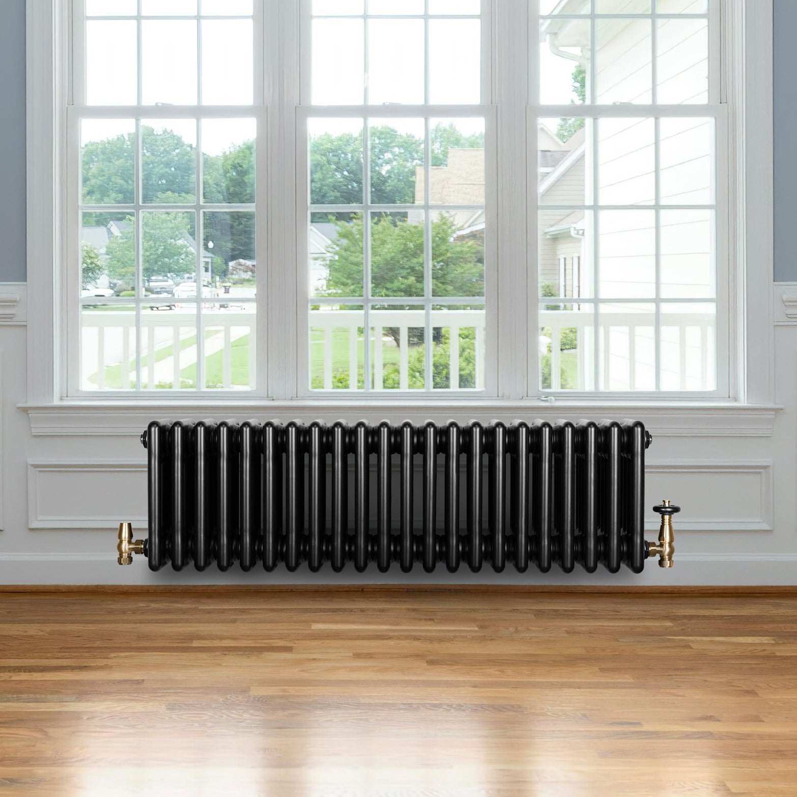 Q-Rax Tradizionale 300x1010 Radiatore 4 Colonne Nero