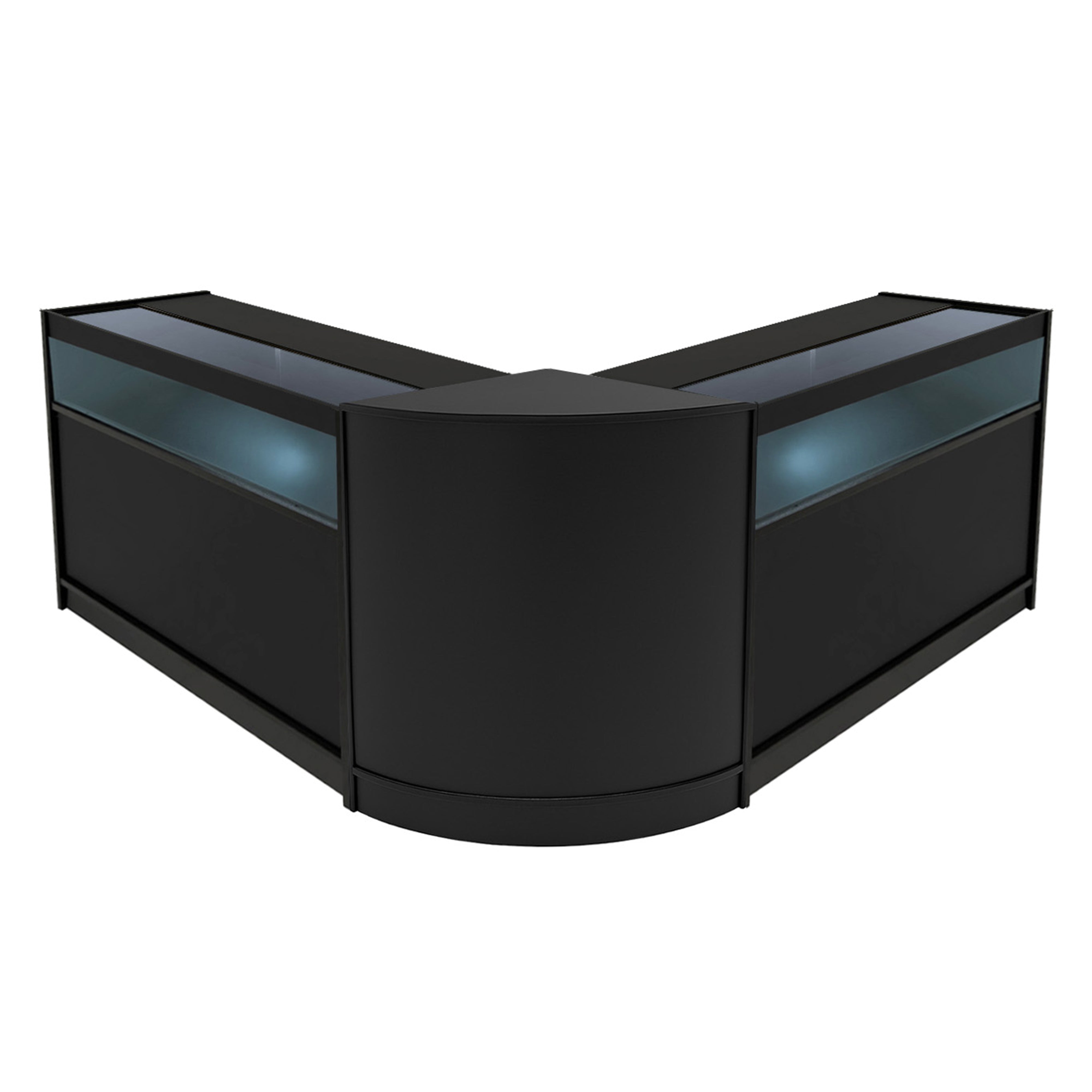 Q-Rax Iris B1200+CM60 Bancone Negozio Nero LED 3 Pezzi