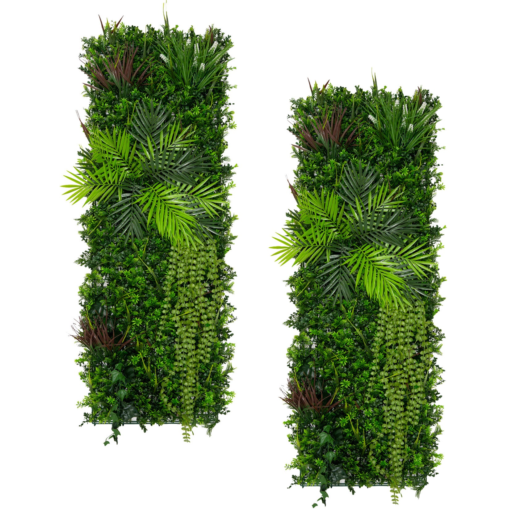 Q-Rax Piastrelle Parete Verde Artificiale 50x150 cm 2 Pezzi