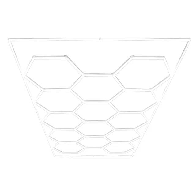 Q-Rax Piastrelle Ventilate Esagonale 14 plafoniera LED 6000K cornice