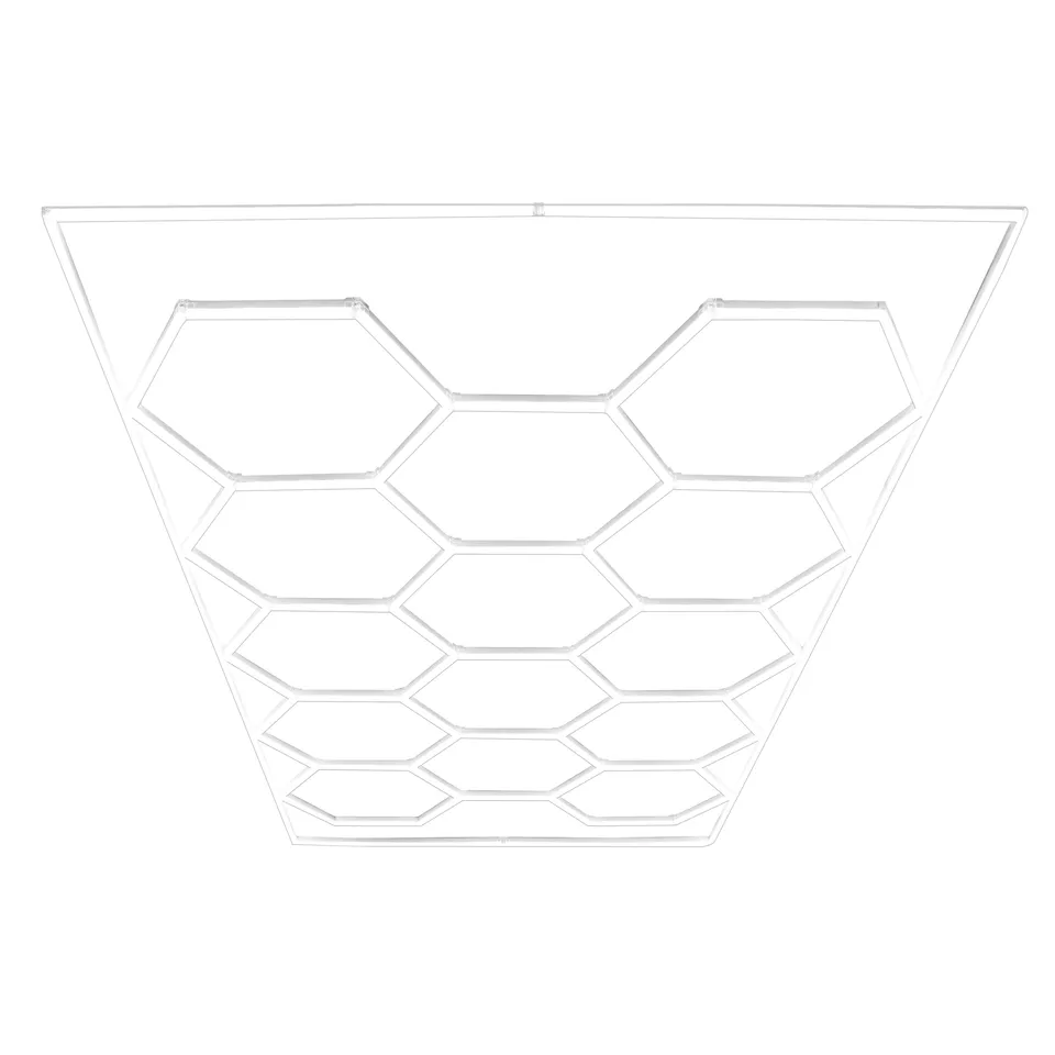 Q-Rax Piastrelle Ventilate Esagonale 14 plafoniera LED 6000K cornice