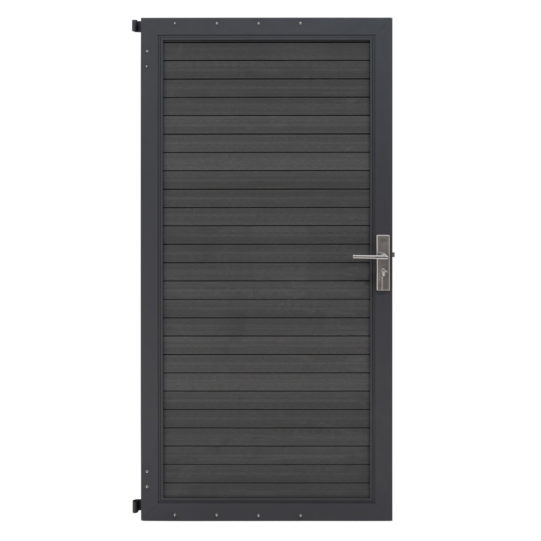 Q-Rax Cancello Giardino Ecolegno Grigio 180x90cm Serratura