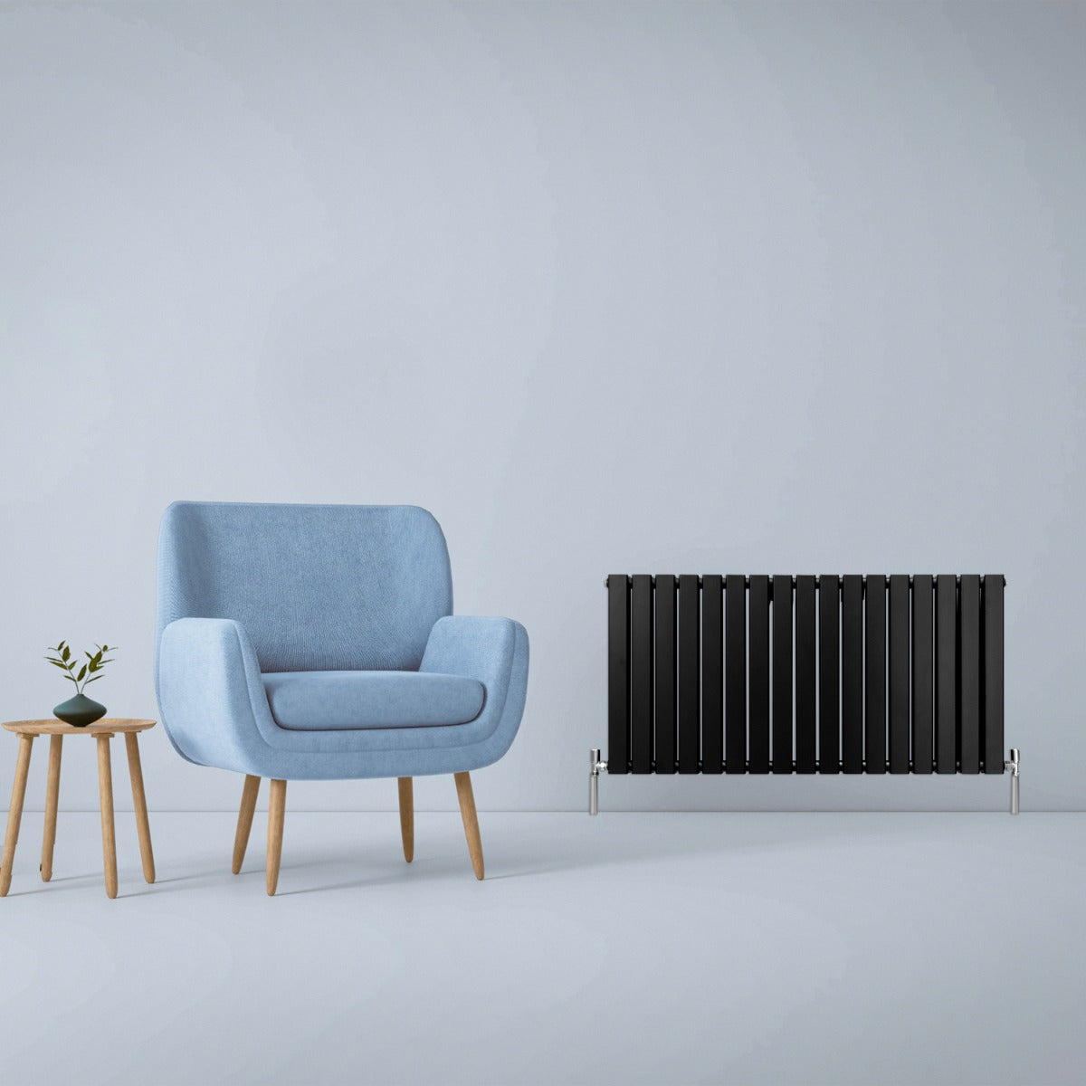 Q-Rax Radiatori a Pannelli Piatti 60x119 cm Termosifone Nero Opaco