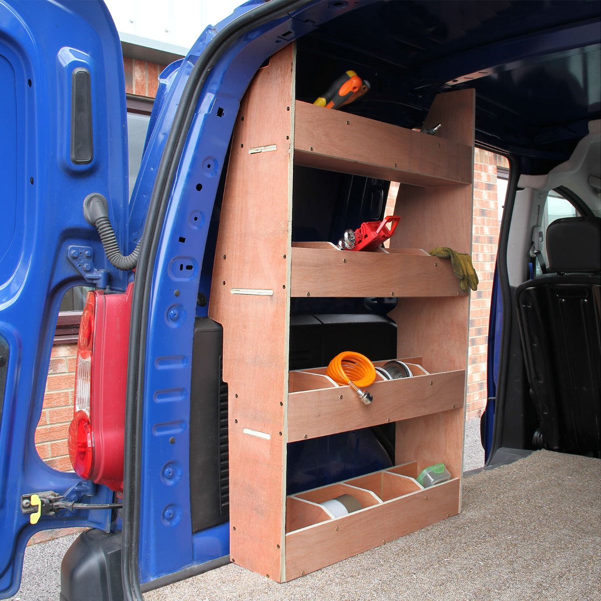Q-Rax Scaffali da Garage Scaffale Furgone Berlingo 116cm Legno