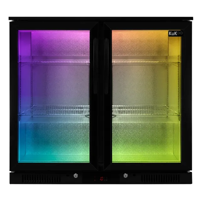 Q-Rax Back Bar Doppia Porta Frigo Bar 208L Vetrina LED