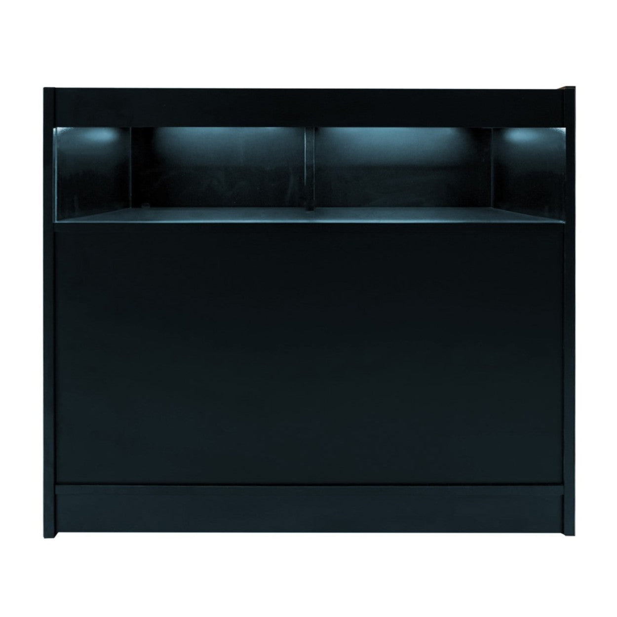 Q-Rax Banconi da Negozio B1200 Bancone Nero LED 120cm