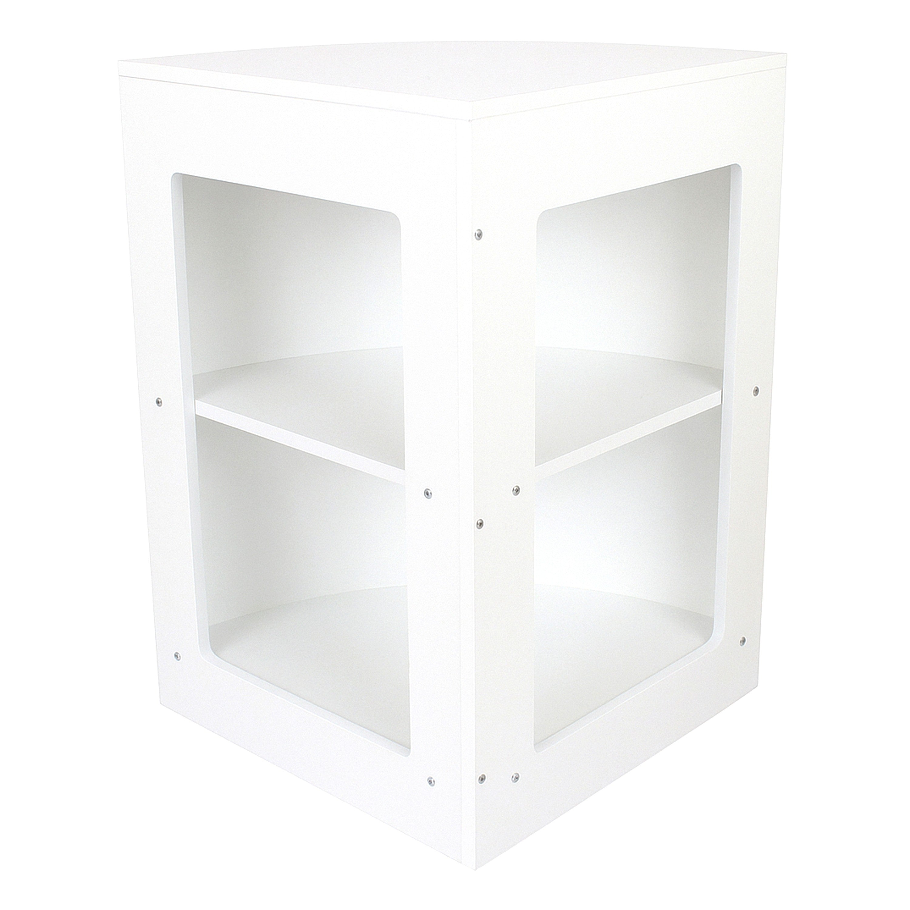 Q-Rax CM60 Bancone Angolare Negozio Bianco 60x60x90 cm