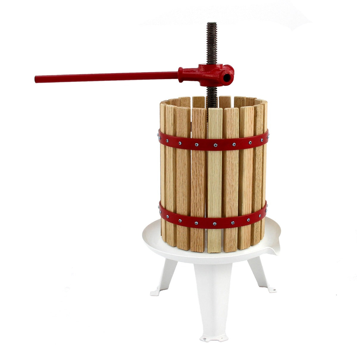 Q-Rax Torchio Frutta 18 Litri pressa manuale acciaio quercia