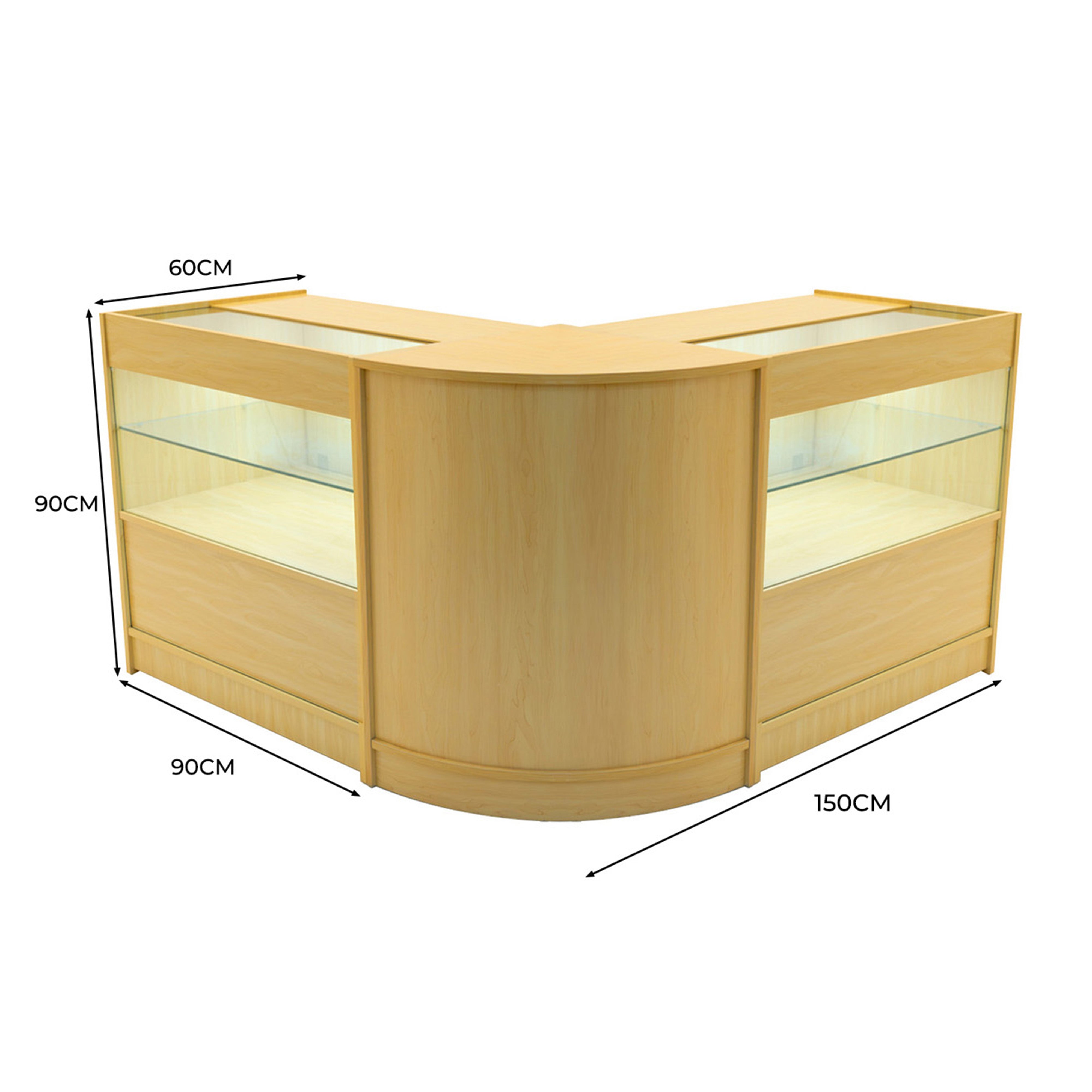 Q-Rax Selene Set Banconi C900 x2 + CM60 Acero con LED