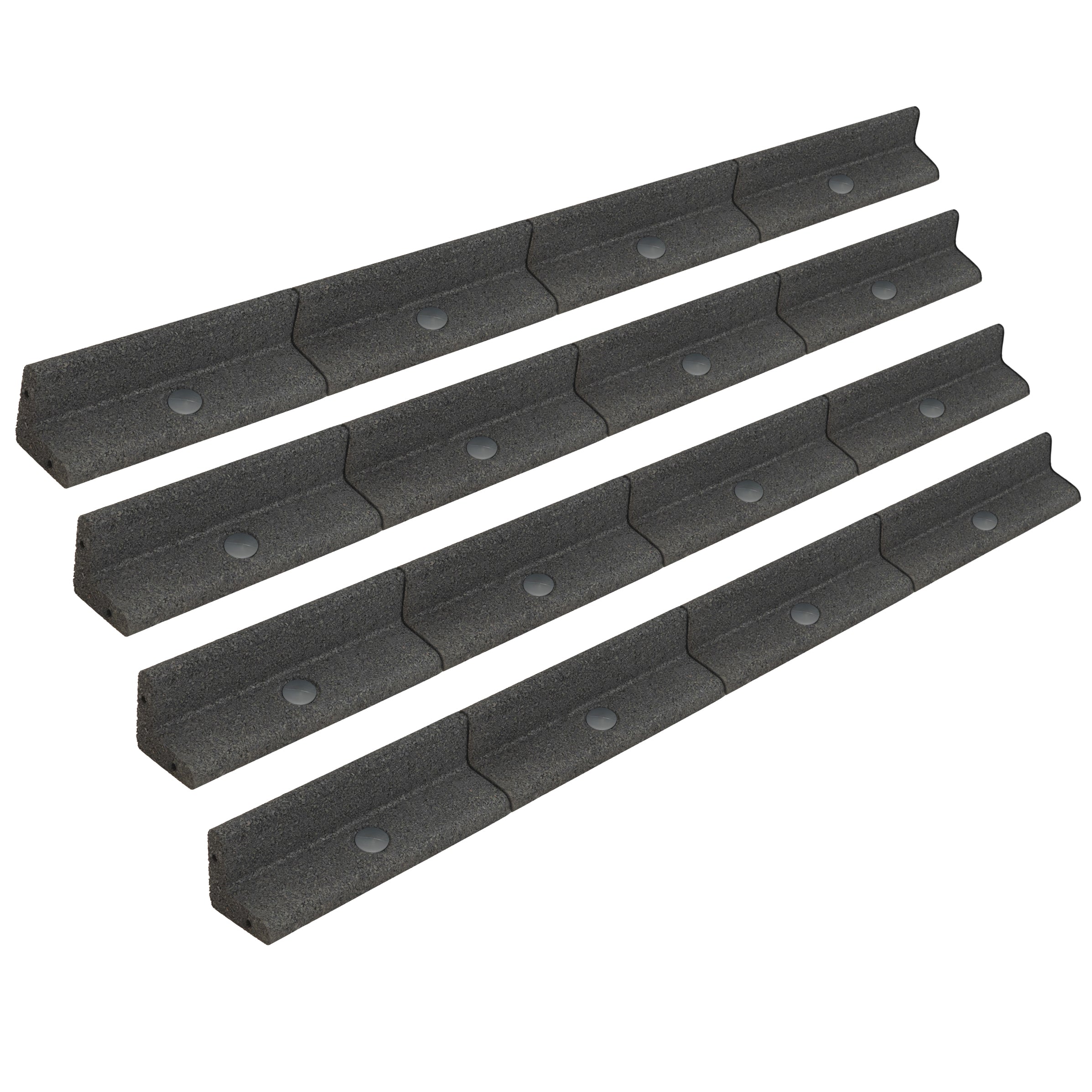 Q-Rax Deposito all'Aperto Bordura Giardino Flessibile 4x1,2 m Grigia