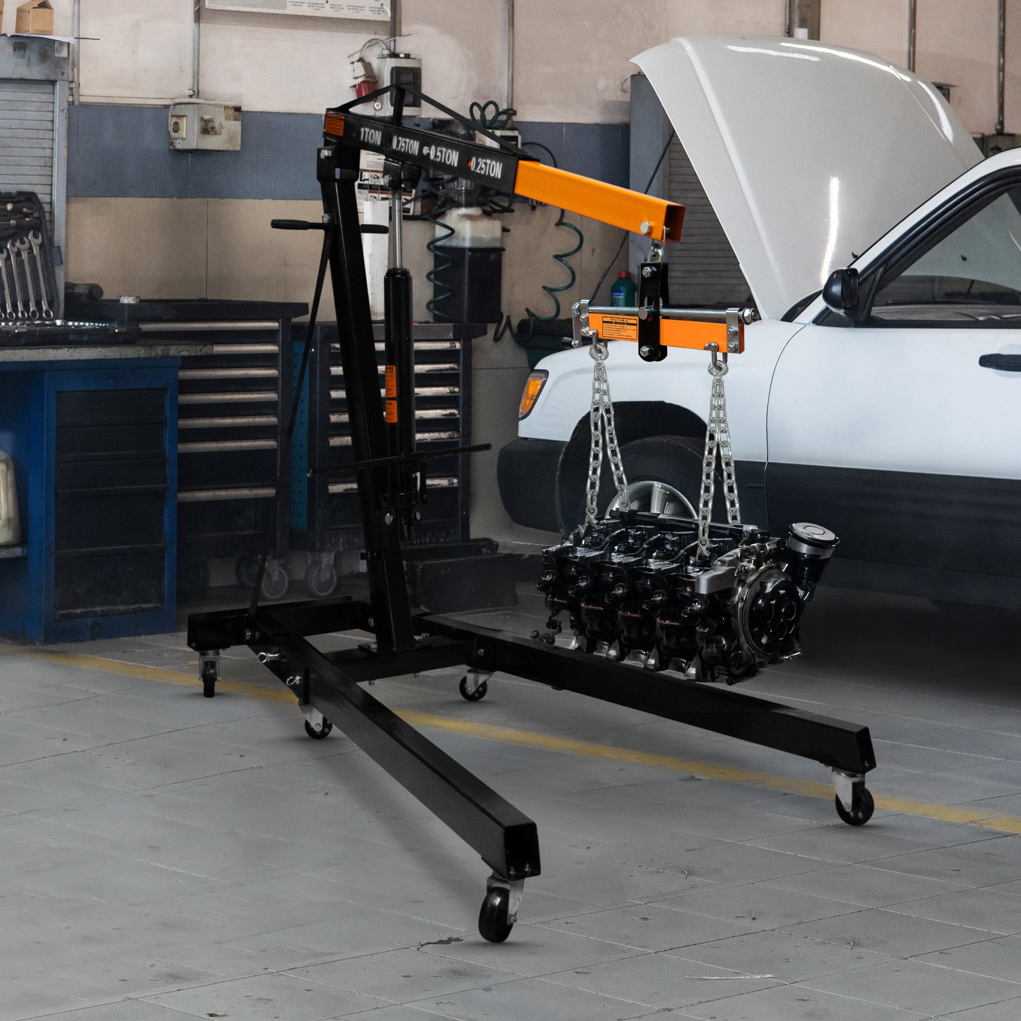 Q-Rax Commercio Gru Motore 1 T con Bilanciatore Carico