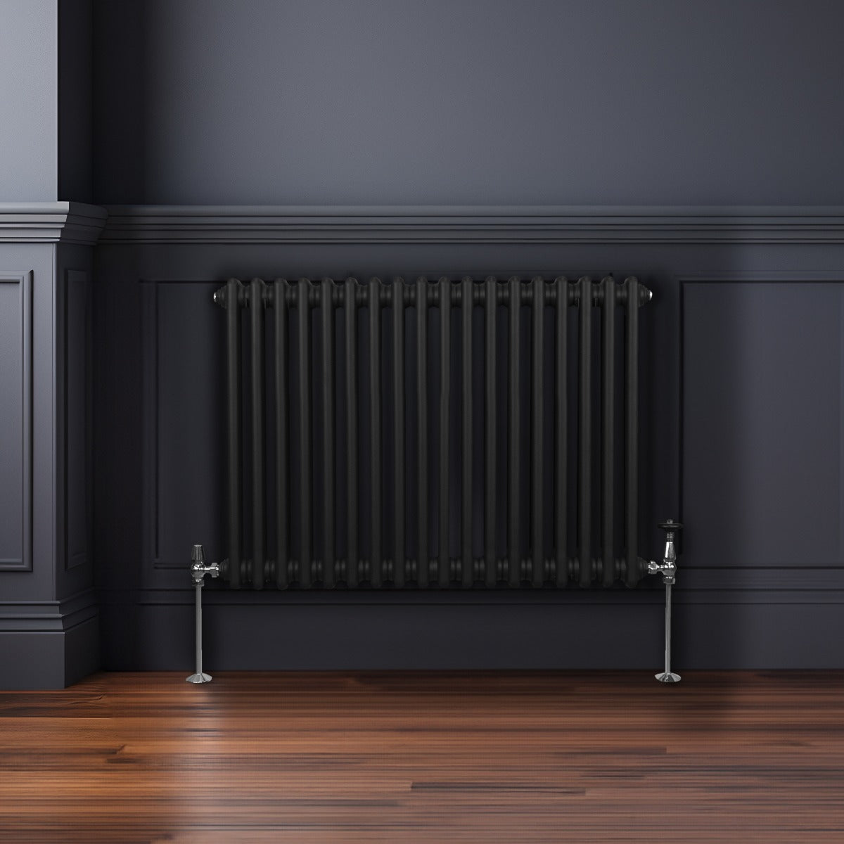 Q-Rax Tradizionali Radiatore 2 Colonne 600x832mm Nero