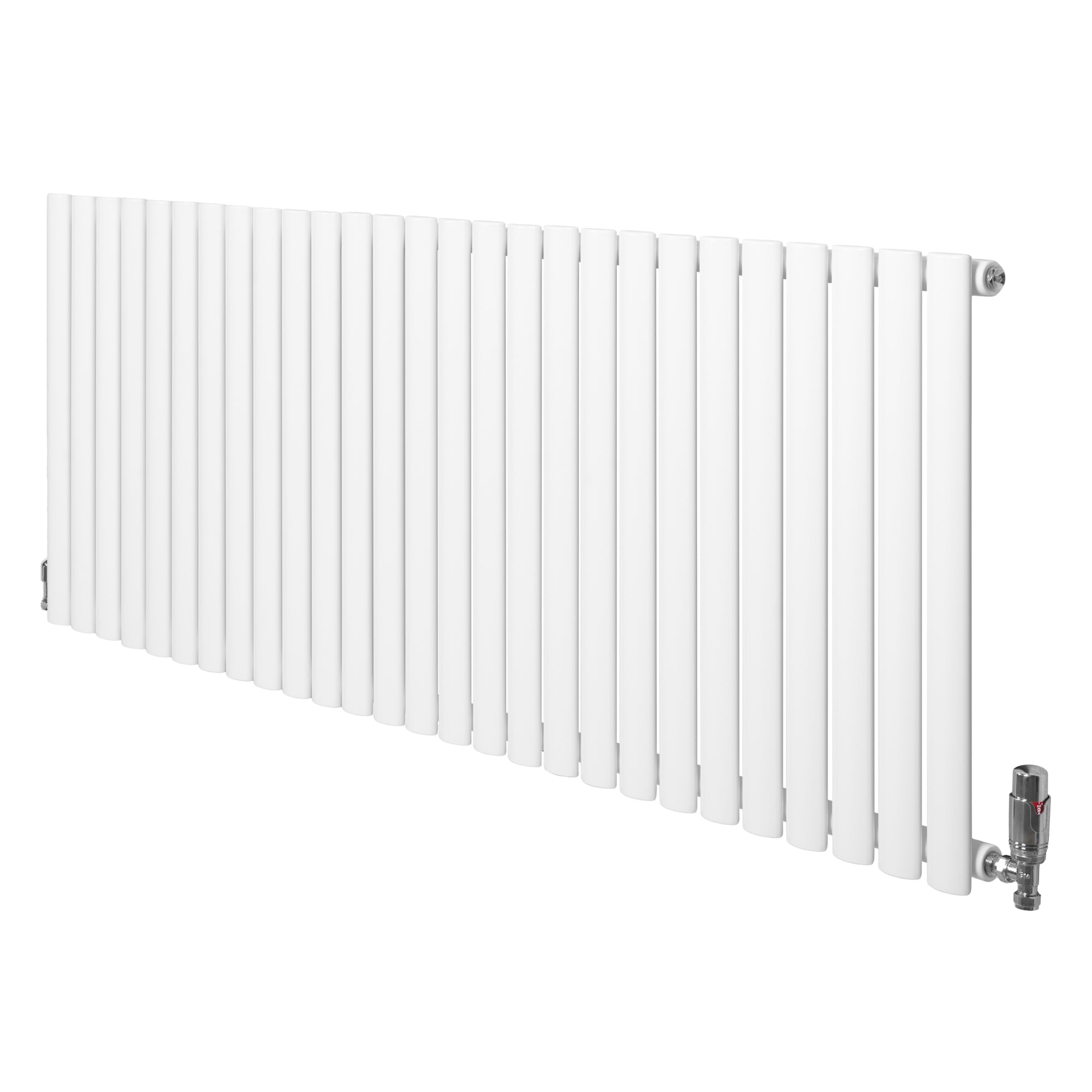 Q-Rax Radiatore Colonna Ovale 600x1620 mm Bianco Valvole