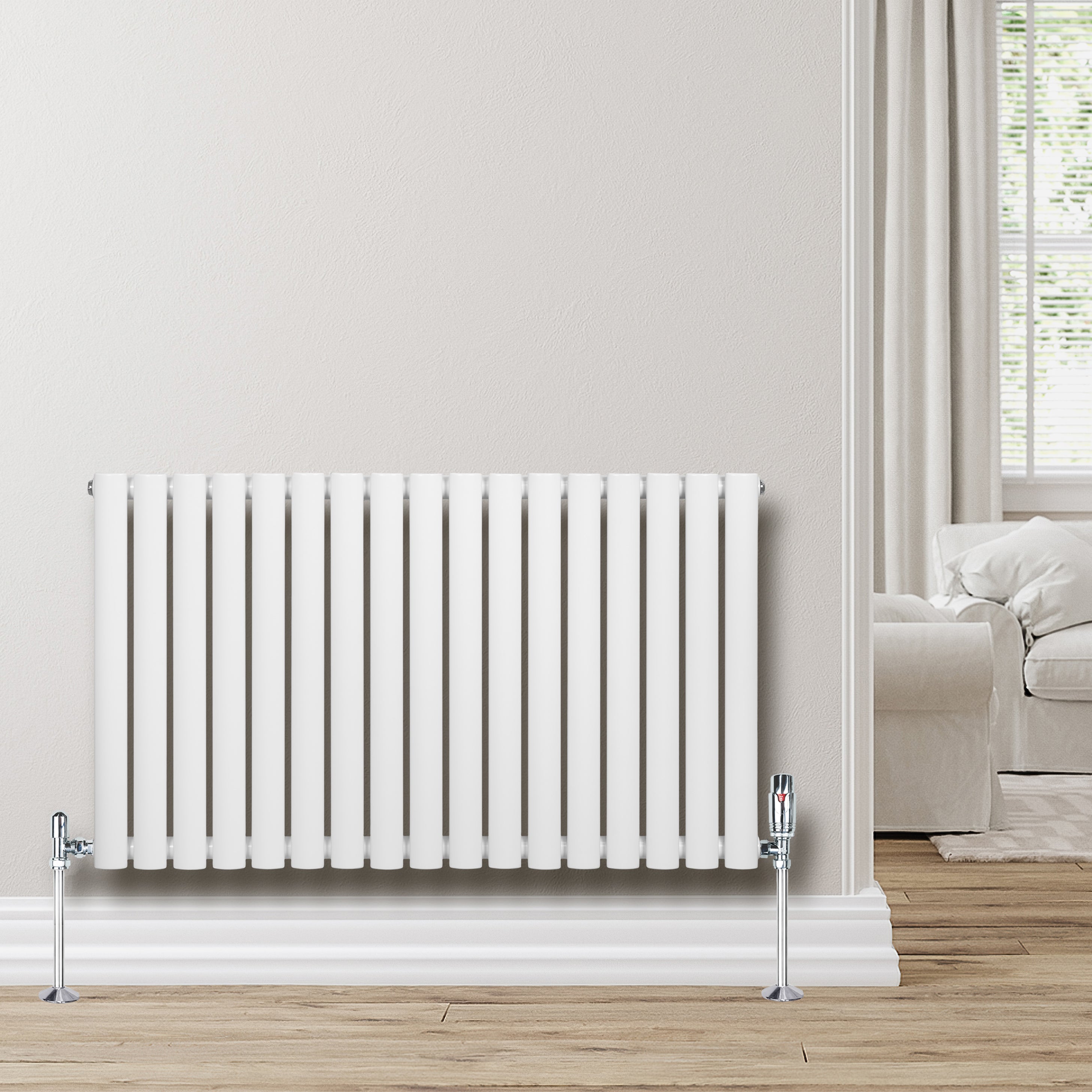 Q-Rax Radiatore Colonna Ovale 600x1020 Bianco 3310BTU