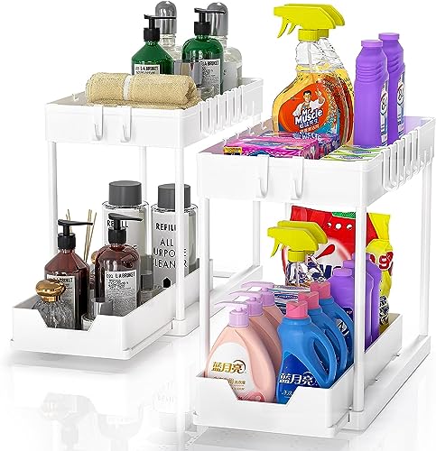 Meltrck Organizer Sottolavello Estraibile 2 Pezzi Bianco 2 Livelli