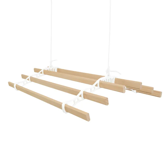 Q-Rax Accessori per la casa Stendibiancheria a Soffitto 0,9 m Bianco 6 Listelli