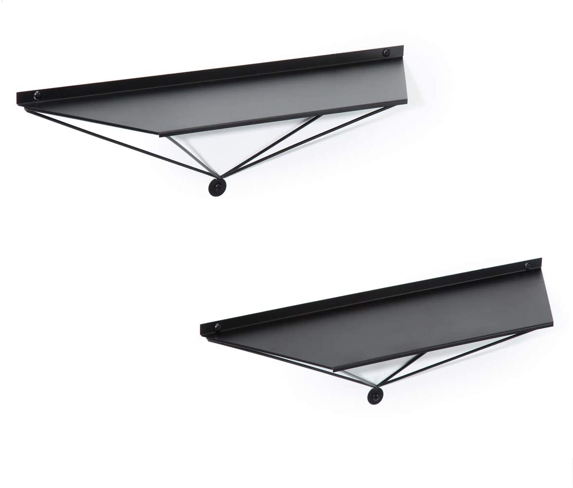 Jackcube Design Living Room mensole parete nere set 2 metallo