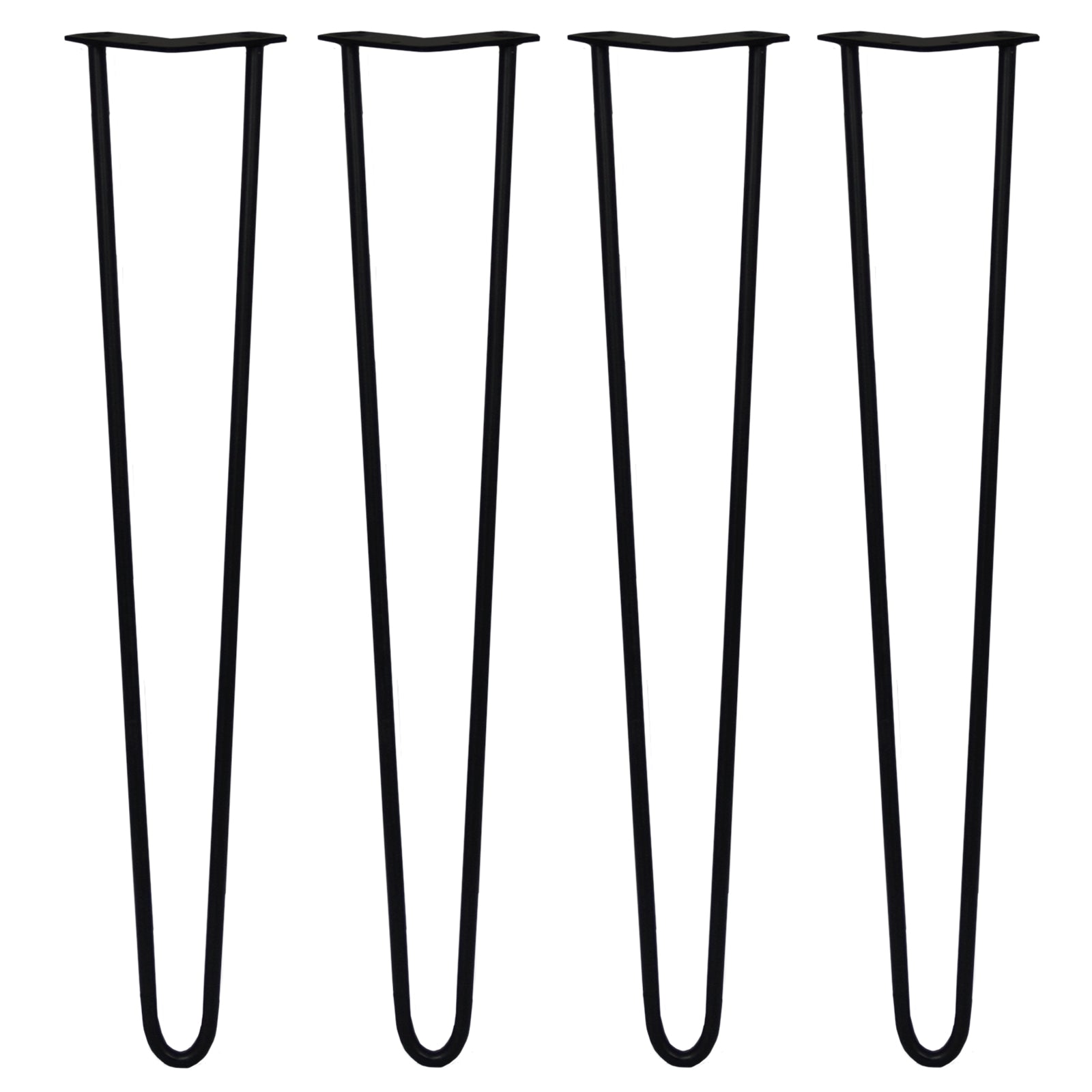 Q-Rax Gambe Per Tavoli Forcina 71cm Gamba Nero 2 Rebbi