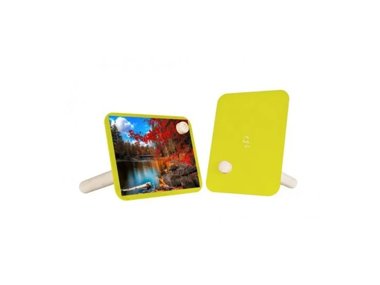 Officinanove Clakk portafoto legno e acciaio 20 cm