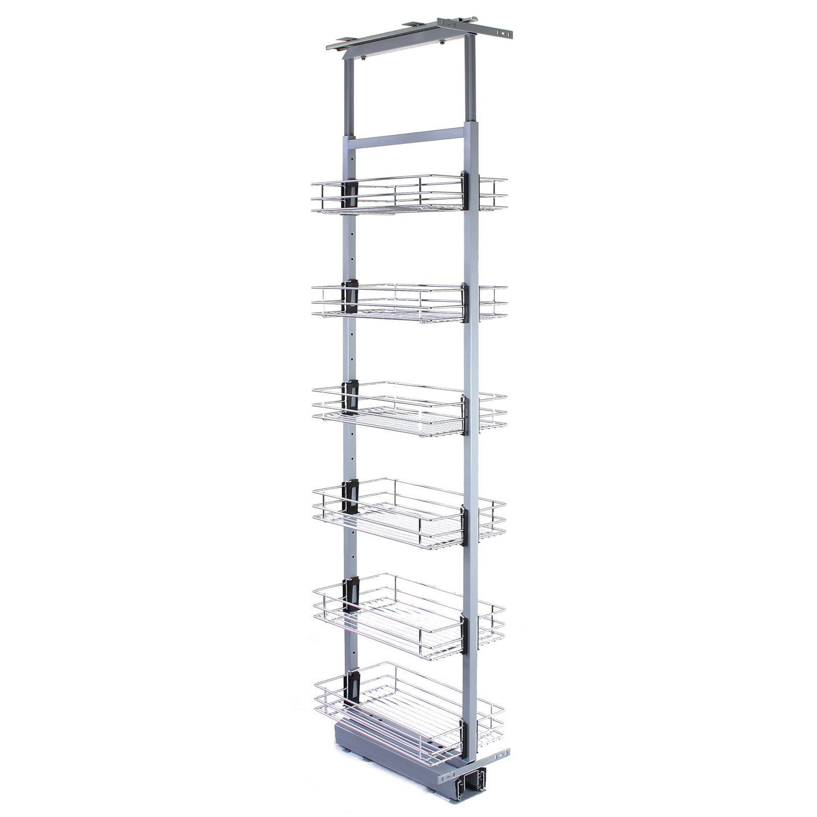 Q-Rax Ristorazione Colonna Estraibile Inox 6 Cestelli 170-195 cm