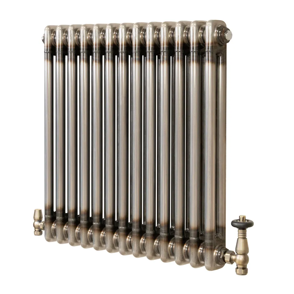 Q-Rax Tradizionali radiatore 2 colonne 600x605 metallo grezzo