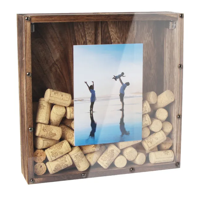 Jackcube Design Wall Décor Quadro Portatappi Vino Legno Rustico