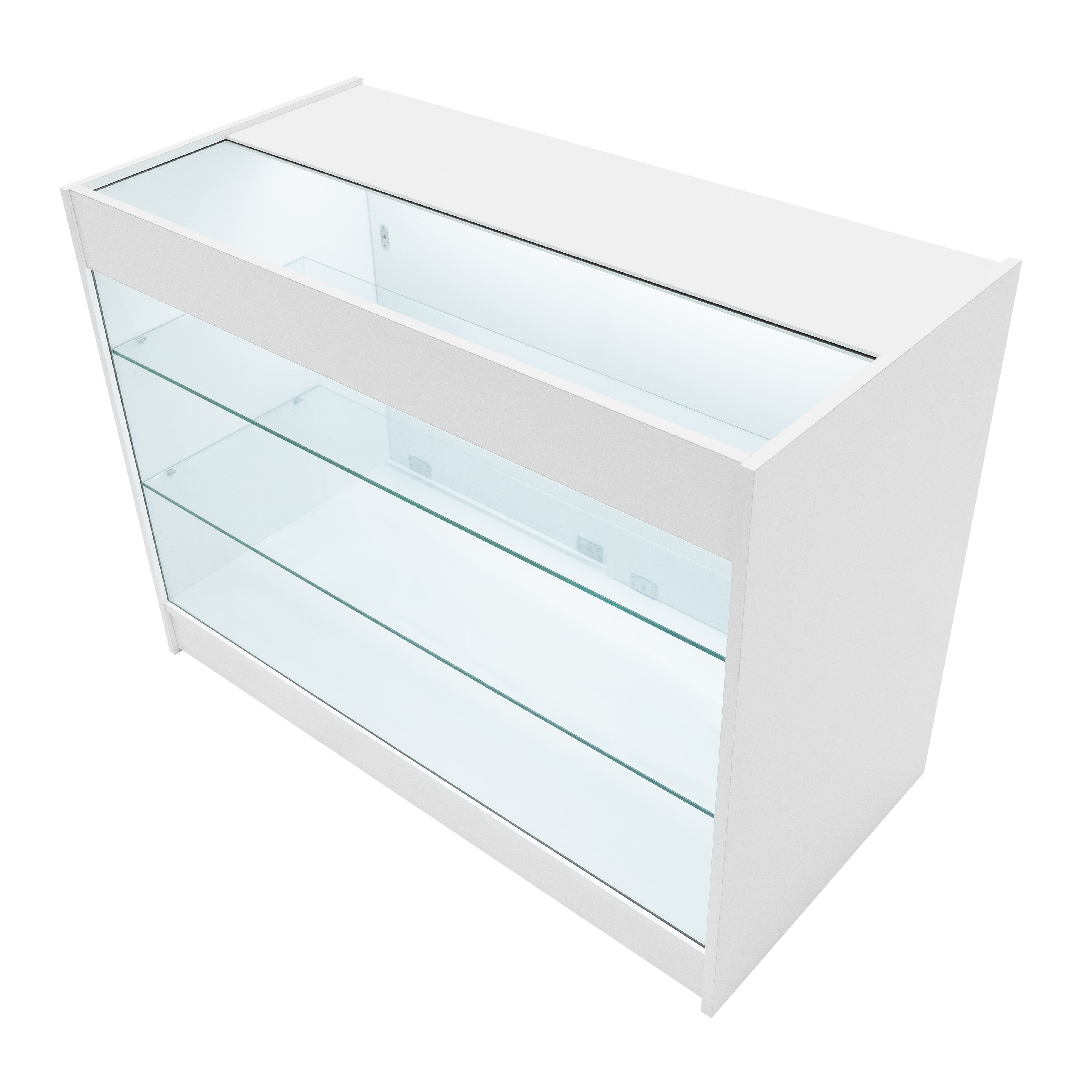 Q-Rax Banconi da Negozio K1200 bancone bianco vetrina LED
