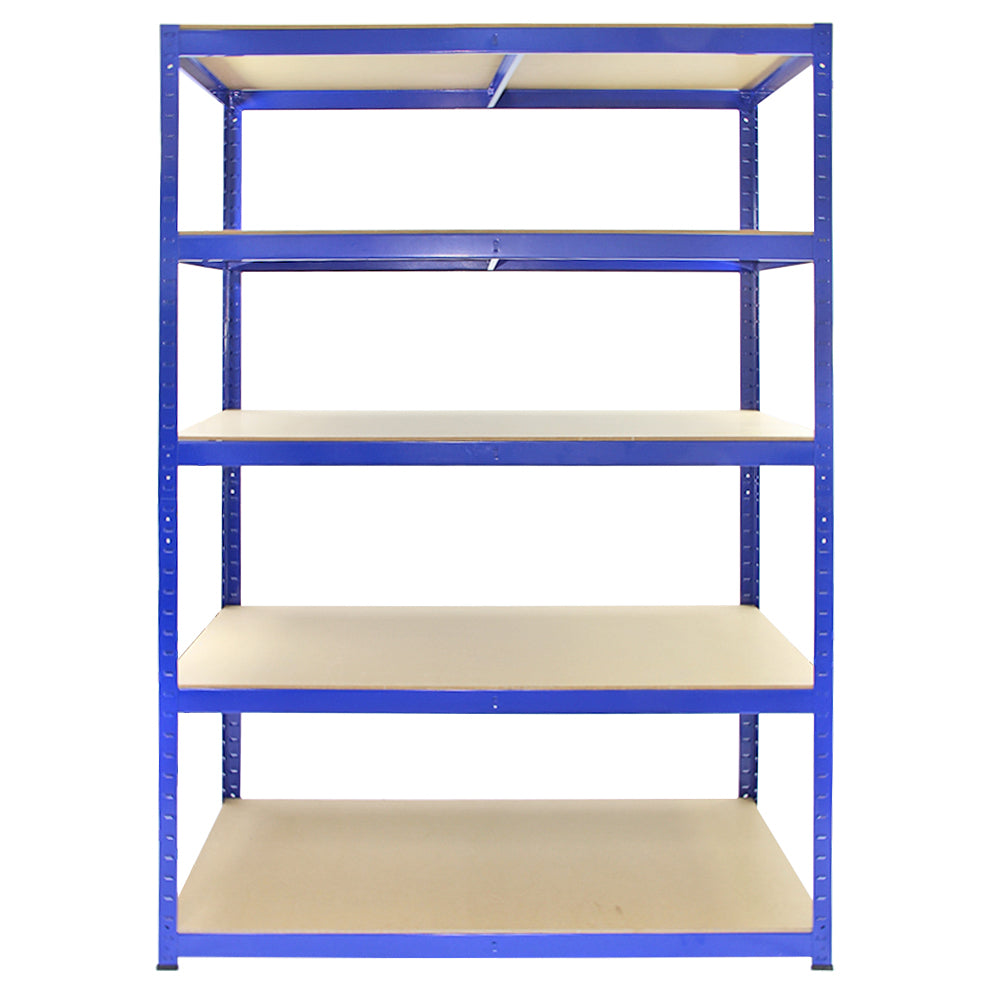 Q-Rax Scaffali T-Rax 120cm Scaffale Acciaio Blu 5 Ripiani 360kg