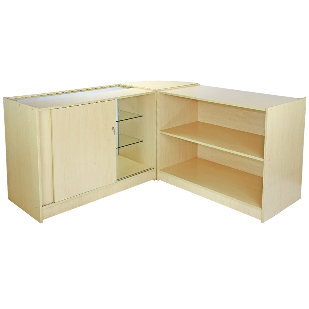 Q-Rax Banconi da Negozio Set Titan 3 pezzi acero