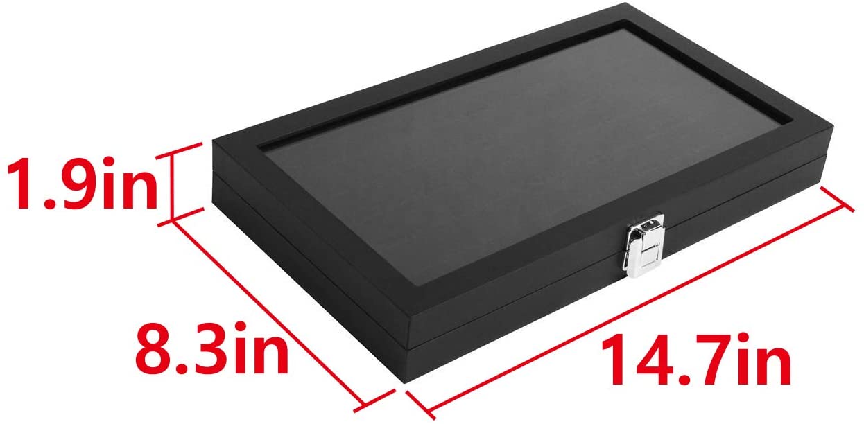 Jackcube Design portaanelli nero velluto 72 scomparti coperchio