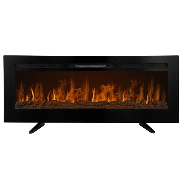 Q-Rax Caminetto Elettrico Incasso 50 Pollici Nero 1850W