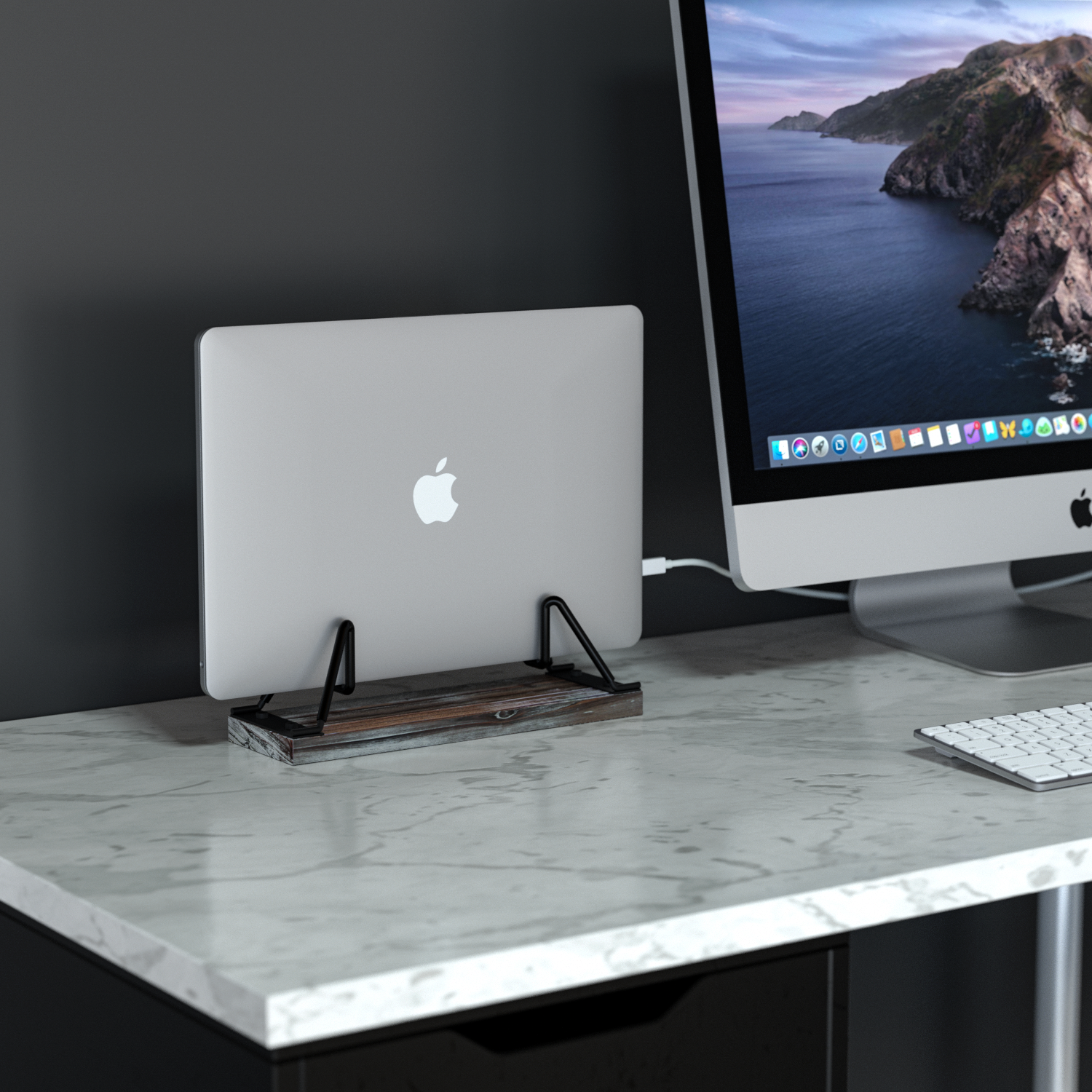 Jackcube Design Home Office Supporto Laptop Verticale Nero Metallo