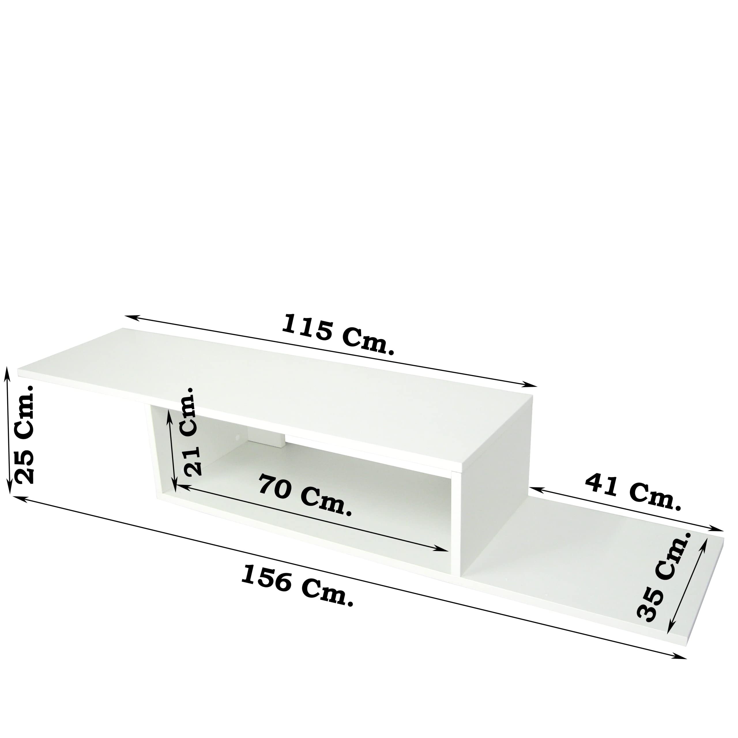 Henor Scaffali Z25 Mobile Sospeso 156 cm Bianco 130 kg