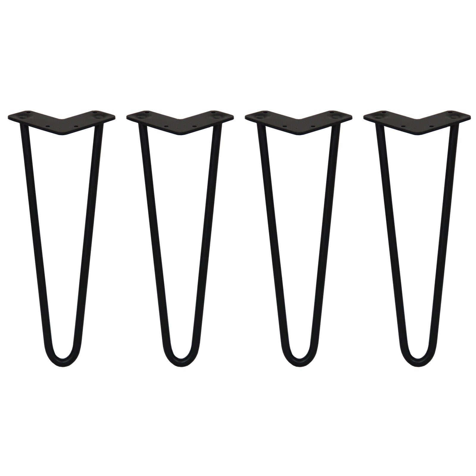 Q-Rax 4 Gambe Tavolo Forcina 35,5cm 2 Rebbi Nero