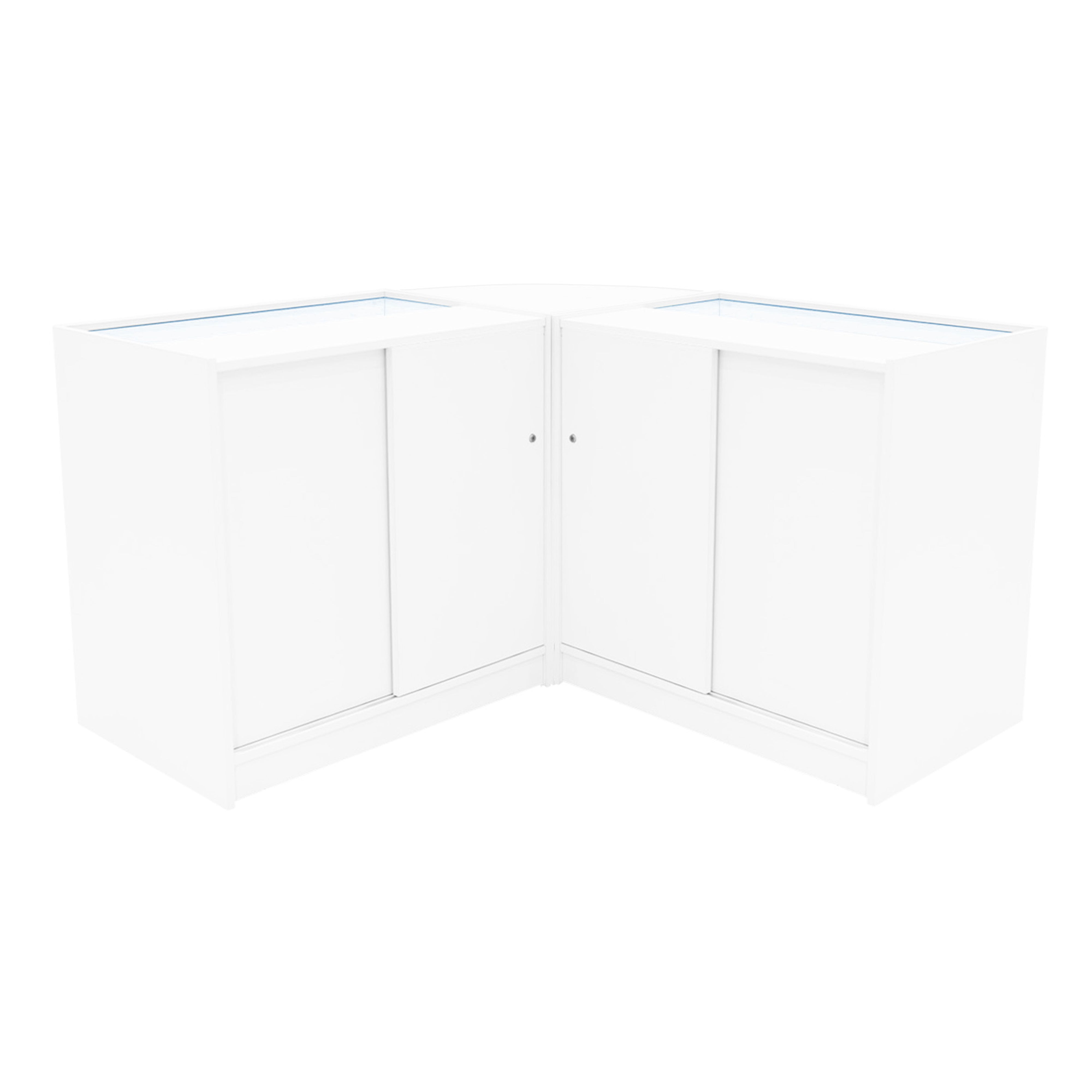 Q-Rax Banconi da Negozio Set Demeter LED K900 B900 LM60 Bianco
