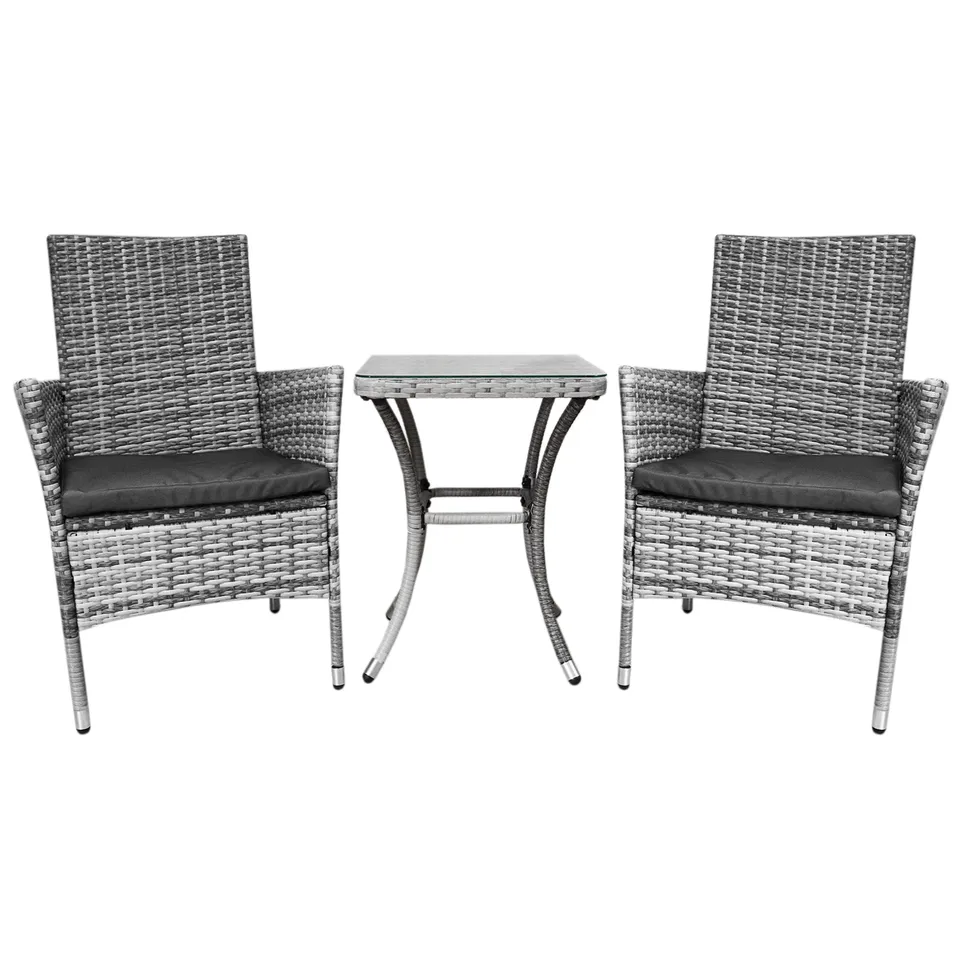 Q-Rax Jardí Set Bistro Giardino Polyrattan 2 Poltrone Tavolino