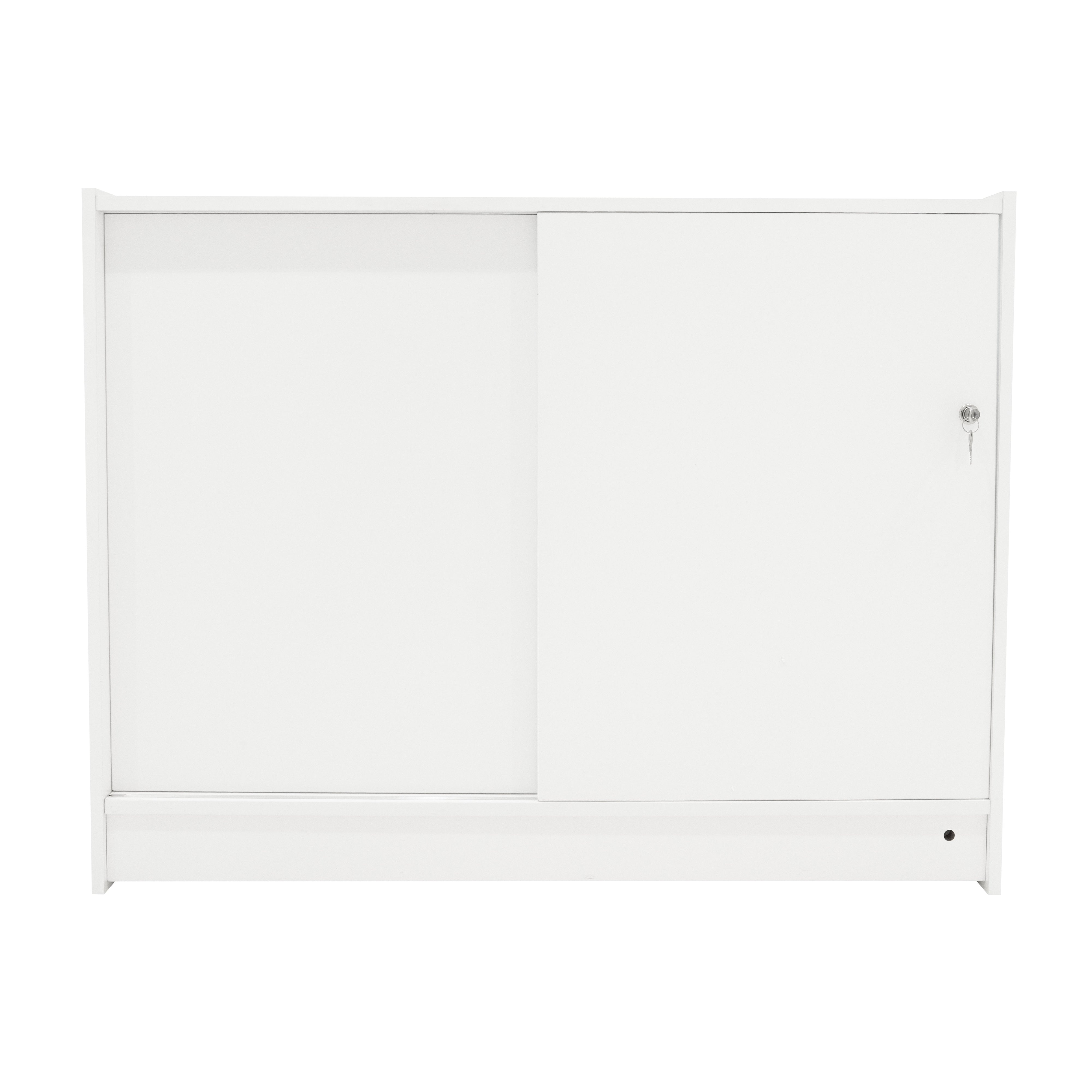 Q-Rax Banconi Negozio B1200 Bancone Vetrina LED Bianco 120cm